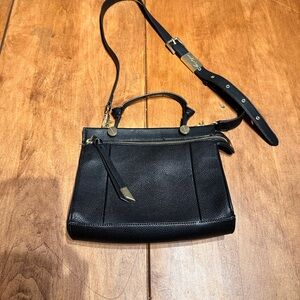 Foley + Corinna Faux Leather Black Crossbody Bag